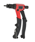 Rivet Nut Gun Kit Hand Riveter Manual Setter Tool M3 To M6 in red and black with comfy grip, for automotive and industrial projects.