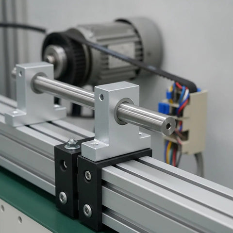 Rock Solid Aluminum Linear Shaft Support Block And Bearing Housing For Cnc Machine And Automation Setup Smooth Sliding Action.