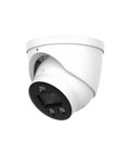 Dual Illumination 8MP Turret IP Camera With Two Way Talk IVS Built In Warm Light And IR LED 2.8mm Lens side view
