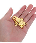 Stylish Vintage Zinc Alloy Duckbill Toggle Latch Set With All Mounting Hardware For Upgrading Wooden Jewelry Boxes And Cabinets In Super Cool Golden Finish You Will Love held in hand