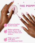 Using universal handle with Gel Nail Polish Set With 6 Bestselling Shades HD KMC Pink Goldfish Icing Is The Best Part Prom XOXO Plus