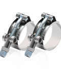 Two Pack 1.25 Inch T Bolt Stainless Steel Hose Clamps 304 Grade Durable Clamp Kit With 36 To 44 Mm Working Range Fits 1.25 Inch Inner Diameter Hoses Ideal For Automotive Marine Industrial Use