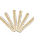 Three Eighths Inch Wooden Dowel Pins For Furniture And Door Installations Precision Imperial Sizing For Dowel Jigs arranged fanned out