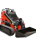 Mini Skid Steer Loader 1800 Lb Capacity, 23HP Gas EPA Engine, compact machine for construction and landscaping.