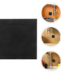 Slick Black Plastic Wall Access Panel Swings Open For Easy Inspections, shown in various installation settings for plumbing.