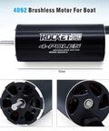 Rock Solid Brushless RC Boat Motor With Heavy Duty Water Cooling Jacket High Torque 920KV 4 Pole Design 5MM Shaft showing 4092 size and detailed view.