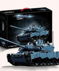 Abrams-X Tank Building Blocks Set RC Compatible With 360 Degree Rotating Turret And Flexible Tracks Realistic Military Model Box