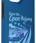 Drive The Open Highway Sail The Open Sea Illustration Phone Case For Adventure Junkies Who Live For Road Trips And Ocean Voyages