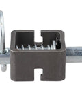 Badass Heavy Duty Trailer Gate Spring Latch Assembly Weld On Five Eighth Inch Steel Tube Build For Toughest Haul Jobs Secure Cargo Locking Clasp Nails It Simple Drop In Setup front view of spring latch assembly with tube frame