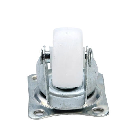 Caster Wheels, Furniture Casters 20Pcs Universal Swivel Wheel Double Roller, close-up of a swivel caster with a white wheel.