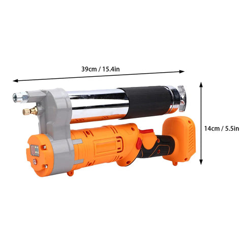 Cordless Electric Grease Gun With 2 In 1 Rotating Handle For Maximum Comfort And High Pressure Lubrication, dual loading system shown