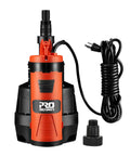 One Half HP Submersible Sump Pump 2110GPH Portable Electric Water Pump with Built-In Float Switch, orange and black with cord