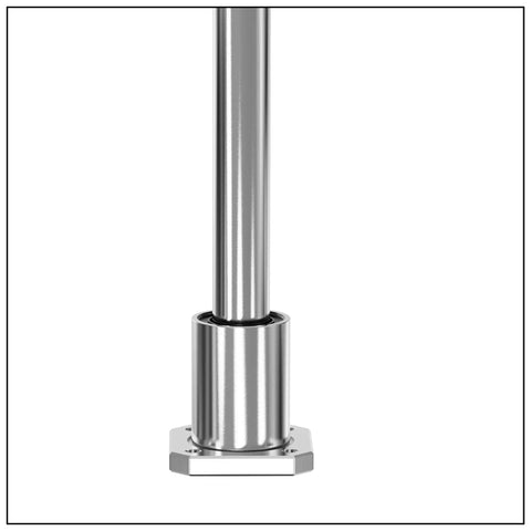 Two Pack LMK20UU Square Flange Linear Bearings 20 Millimeter Bore 32 Millimeter Outer Diameter 42 Millimeter Length With Double Sided Rubber Seal on 20mm shaft
