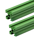 Green anodized Beefy Ten Pack 1220mm T Slot 2020 Aluminum Extrusion European Standard Linear Rail for 3D Printers and CNC.