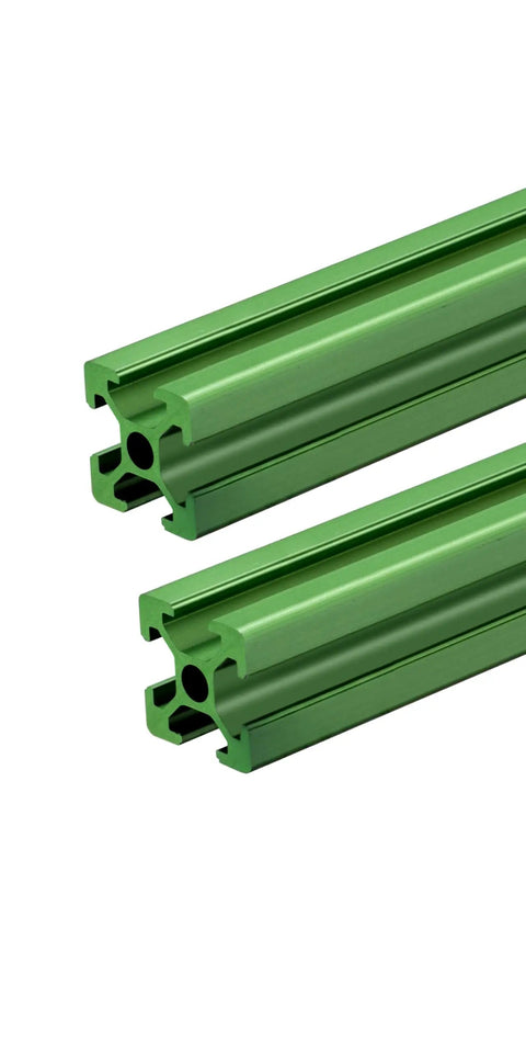 Green anodized Beefy Ten Pack 1220mm T Slot 2020 Aluminum Extrusion European Standard Linear Rail for 3D Printers and CNC.