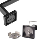 Sturdy SUS304 Stainless Steel Matte Black Toilet Paper Holder Wall Mount components and installation hardware