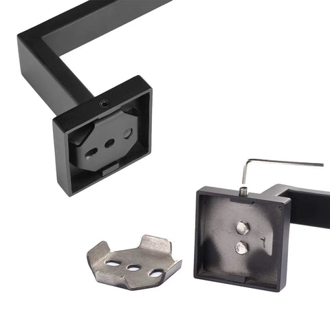 Sturdy SUS304 Stainless Steel Matte Black Toilet Paper Holder Wall Mount components and installation hardware