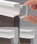 Concealed Cupboard Handles G Type Kitchen Pulls For Cabinets And Wardrobes In White Aluminum Low Profile installation