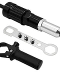Rivet Gun Adapter Kit For Cordless Drill Riveter With 2.4mm 3.2mm 4.0mm 4.8mm Rivet Heads Workhorse Heavy Duty Aluminum Construction