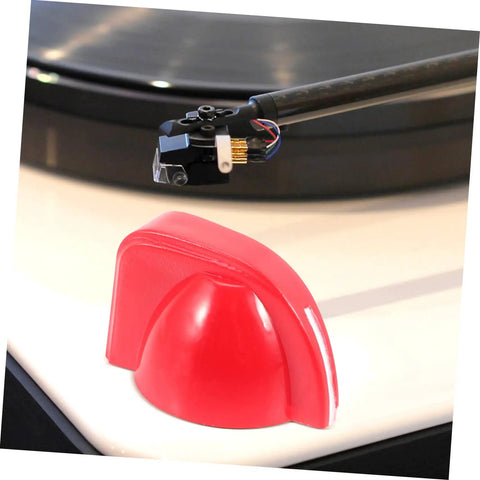 Red knob from 12 Piece Chicken Head Potentiometer Knob Caps Set For Electric Guitar Volume Control And Tone Adjustment Durable Metal Pot Knobs
