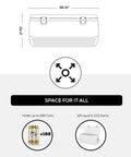 Diagram showing size and capacity of Beast Mode Heavy Duty 120 Qt Polar Cooler With UV Shield Lid Odor And Stain Resistant Liner