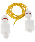 Plastic Float Switch And Liquid Level Sensor Two Pack For Water Tanks And Ponds Accurate Level Monitoring Dry Burn Prevention Low Power Consumption For Food Industry And Industrial Use, 2pcs PP, yellow cable