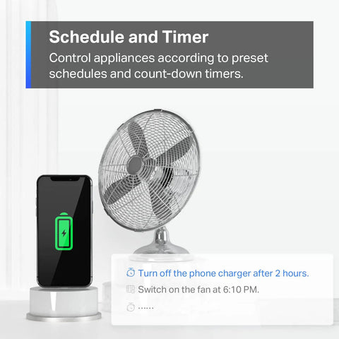Matter Compatible Smart Plug Mini, Ultra Compact 15A 1800W controlling phone charger and fan with schedule and timer