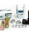 SC16 Large Clevis Pair For High Duty Off Road Steering Cylinders - Clevis Joint Kit With Hardware Including Bolts Nuts Spacers, Fits All Double Ended Steering Cylinders, Heavy Duty Off Road Upgrade, chrome clevis pair and hardware