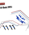 Beef Up Your One Tenth Slash 2WD RC Car With An Aluminum Front And Rear Sway Bar Kit, Wide Stabilizers For Improved Handling