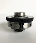 Heavy Duty 63Mm K02-63 Four Jaw Scroll Chuck For Mini Wood Lathe With Hardened Steel Jaws and M14 Mount Thread close-up view.