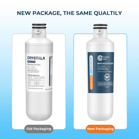 LT1000PC Replacement Water Filter 3 Pack for LT1000PC Series new and old packaging comparison
