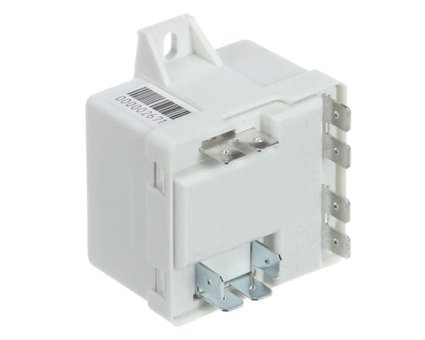 Ice Maker Start Relay Module Replacement for Commercial Ice Machines, Plug-and-Play Install, Reliable Start Circuit, High-Quality Start Relay for Ice Makers And Long-Lasting Performance, white plastic relay