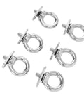 6 Pack Track Mount Beefy Tie Down Eyelets Stainless Steel Eye Bolt Anchor Kit Heavy Duty Rope Tie Downs visible in the image