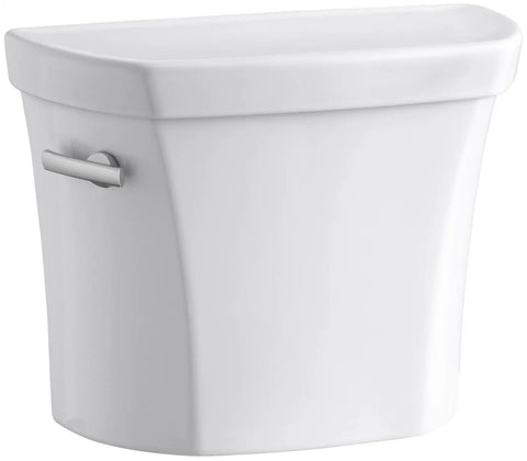 Wellworth Toilet Tank 1.6 GPF With Left-Hand Trip Lever, Class Five Canister, Tank Only, White Finish, sleek design visible