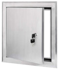 Premier 24x24 aluminum access panel door with keyed latch, wall-mounted