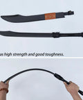 Tough As Nails Polypropylene Martial Arts Training Sword With One Piece Blade Unbreakable PP Plastic Black Katana in sheath