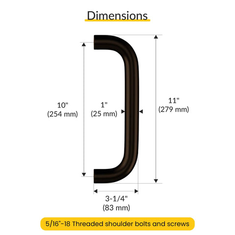 Smooth Glide Straight Back To Back Handles With Dang Sharp Dark Bronze Finish And 11 Inch Length That Meets 10 Inch Center To Center Spacing On Heavy Duty Aluminum Cabinet Drawer Pulls
