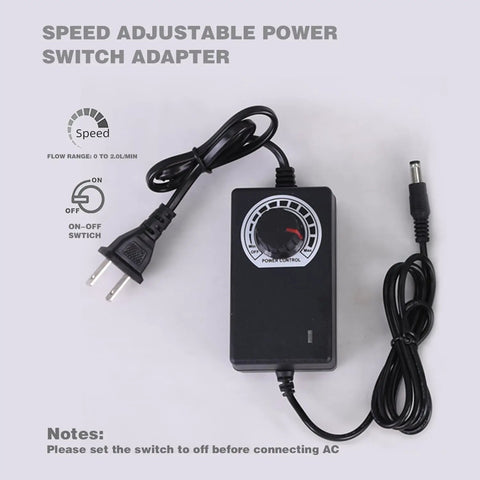 Speed adjustable power switch adapter for food grade electric water transfer pump with speed adjustable 100 to 240V