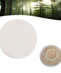 Heavy Duty Wood Lazy Susan Turntable For Round Tables 360 Smooth Spin serve food without the drama, showing white surface design.