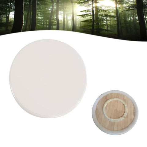 Heavy Duty Wood Lazy Susan Turntable For Round Tables 360 Smooth Spin serve food without the drama, showing white surface design.