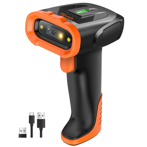 All-In-One Wireless Handheld Barcode Scanner With 2200mAh Lithium-Polymer Battery Bluetooth 2.4G Cordless USB Wired 1D 2D QR Code Reader For Retail Inventory Management Model D5300