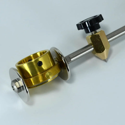 Pro Grade SG-55 Plasma Cutter Torch Guide Roller Wheel Circinus For Precision Cuts, A Real Workhorse That Fits Shroud Shield Cup With Standard And Groove Options, One Piece, Golden And Silver Finish