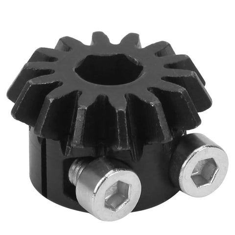 Close-up of Pro-Grade 8mm Bevel Pinion Gear 14 Teeth With Cast Steel Clamp Bore Sprocket for high precision automation