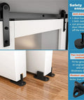 Heavy Duty Sliding Barn Door Roller Hanger With Anti Jumper Stopper Floor Guide And Accessories For Third And Fourth Doors