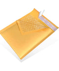 Gold Kraft Paper Bubble Mailers 10.5x16 Self Seal Padded Envelopes Bubble Lined for Easy No Fuss Shipping Durable Kraft Packing Mailers