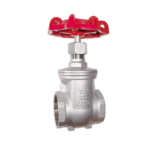 304 Stainless Steel Gate Valve DN40 One And A Half Inch NPT Female Thread Rotary Globe Valve For Water Flow Control
