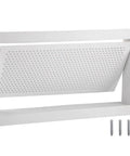 8x16 Inch Crawl Space Flood Vent Wall Mounted White Foundation Vent To Reduce Flood Risk And Damage For Crawl Spaces And Garages Bi Directional Design visible with accessories