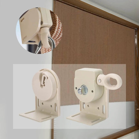 Universal Cordless Crank Bracket Mounting Kit For Porch And Backyard Sunshades Aluminum Alloy Hardware Beige Finish