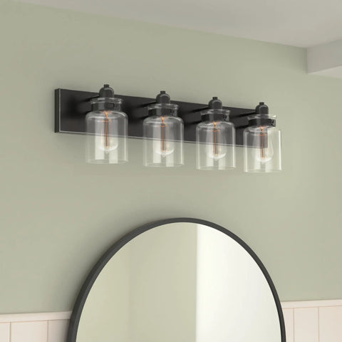 Antique Bronze Four Light Bath Vanity Light Fixture For That Warm Bath Vibe Interior Lighting With Classic Style Easy Mount Durable Build Perfect For Powder Rooms And Master Bathrooms