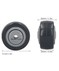 Jauarta Directional PU Wheel, Furniture Trolley Caster, 2-inch durable polyurethane wheel with precise measurements.